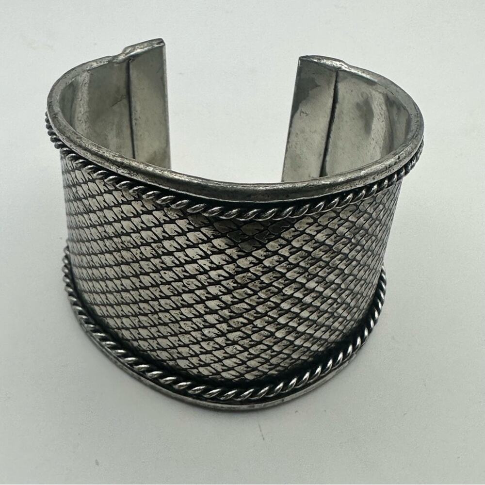 Bracelet Cuff Silver Mesh Chunky Bohemian Festival Statement Jewelry NWT $29.99